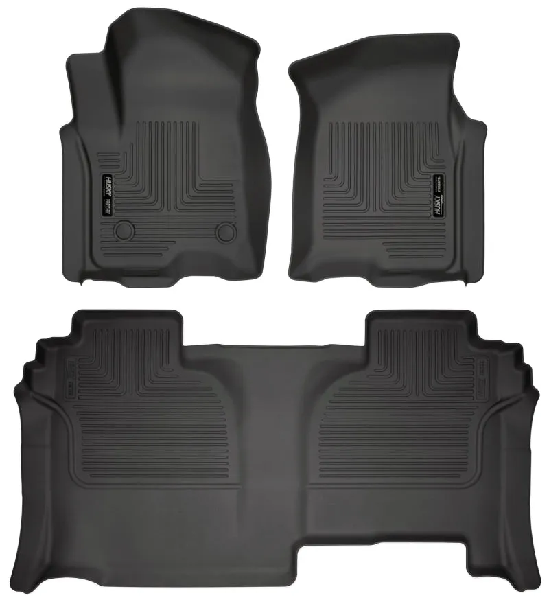 Husky Liners WeatherBeater Front / 2nd Row Floor Liner - Black / Textured - Crew Cab - GM Fullsize Truck 2019-24 94031