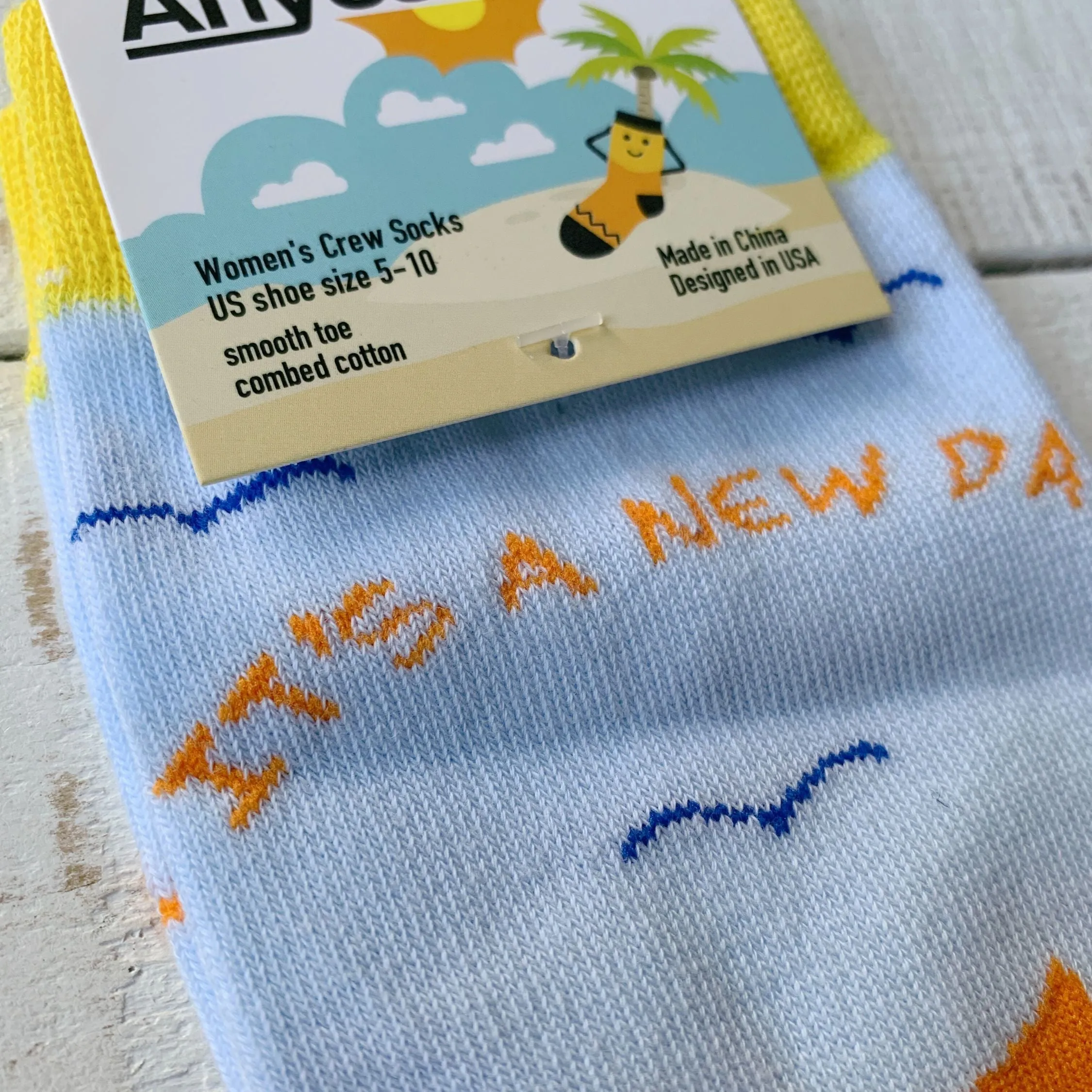 It's a New Day to Fuck Shit Up Women's Crew Socks | Sunrise Attitude