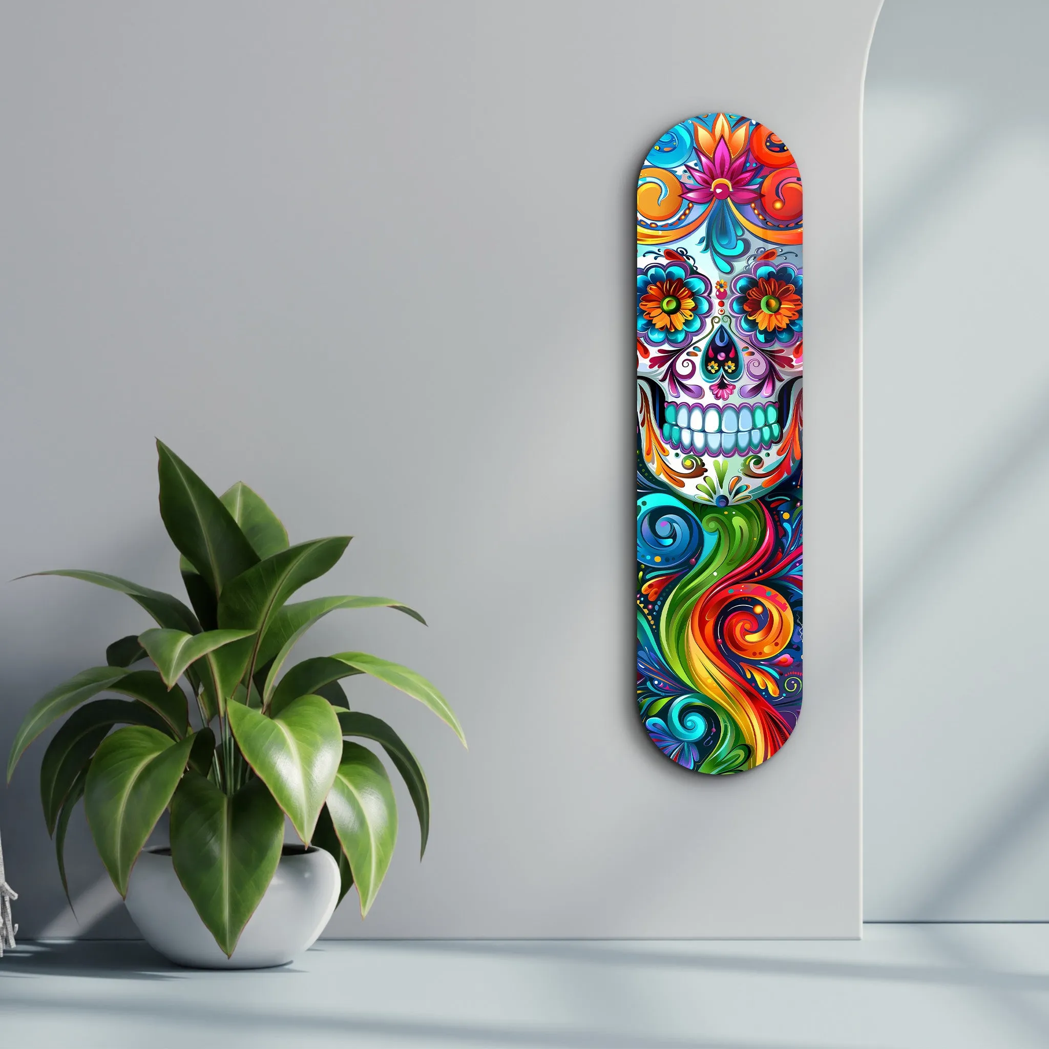 Lady Skull | Glass Wall Art