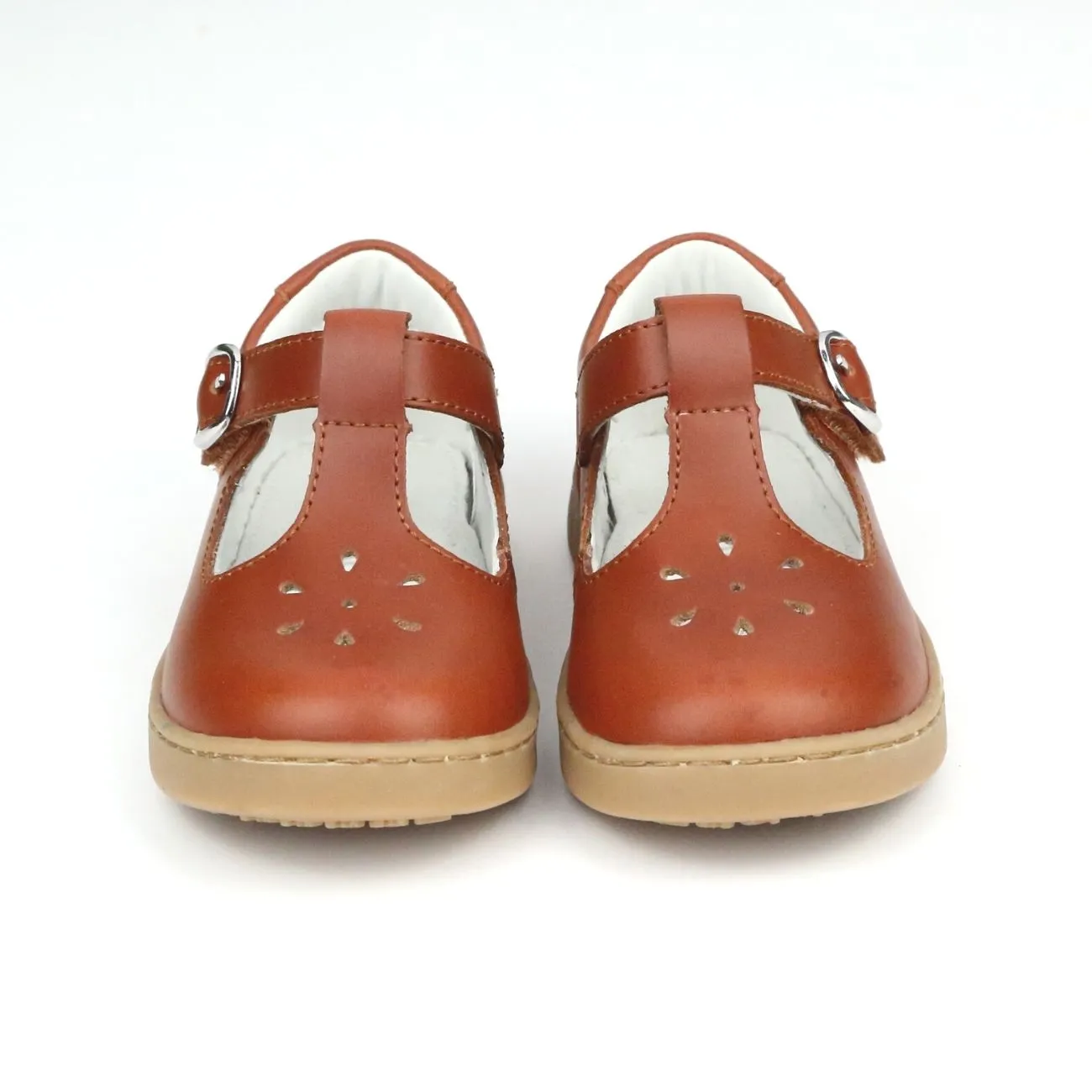 L'Amour Chelsea Classic Leather T-Strap Mary Janes