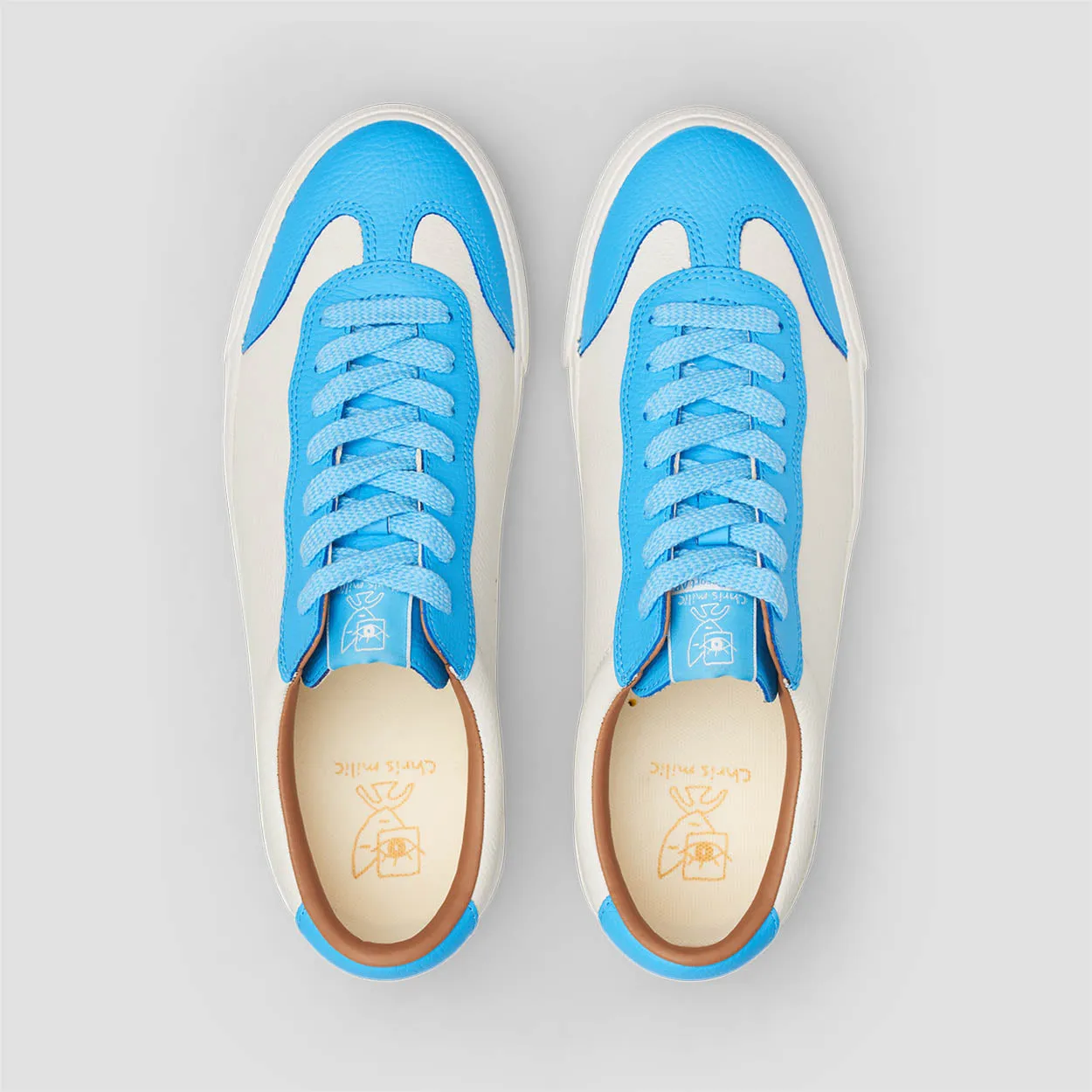 Last Resort AB VM004 Milic Leather Skate Shoes Light Blue / White