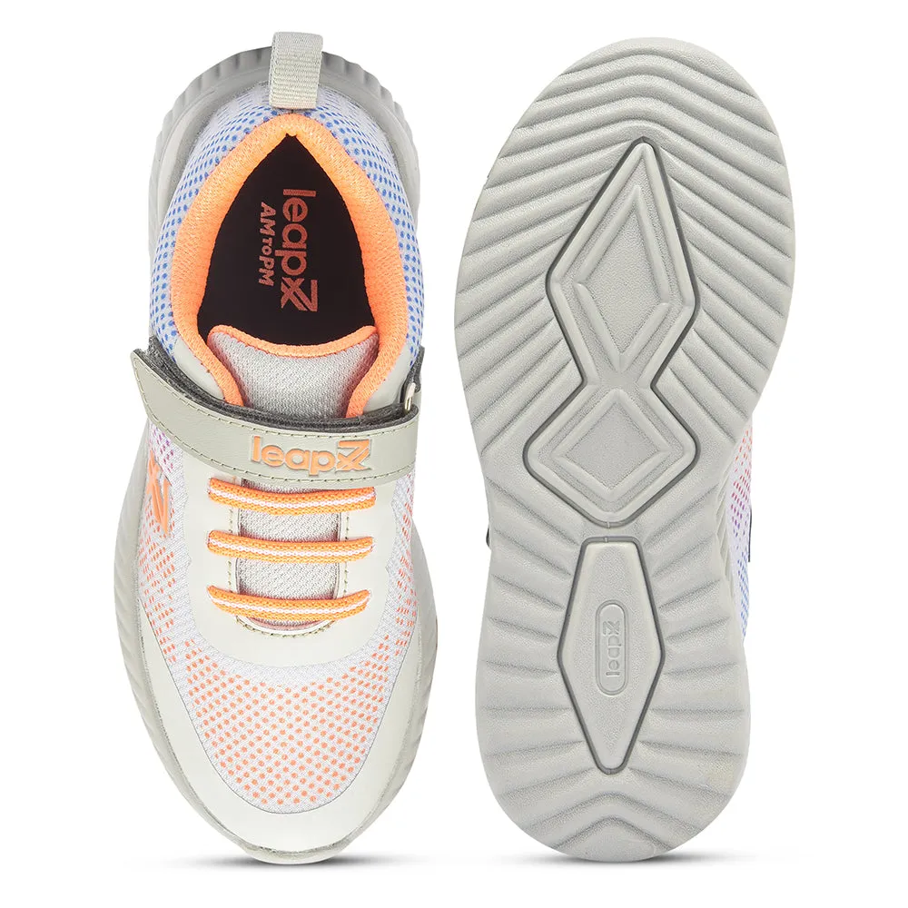 Leap7x By Liberty Kids NITKID-4E L.Grey Sports Non Lacing Shoes