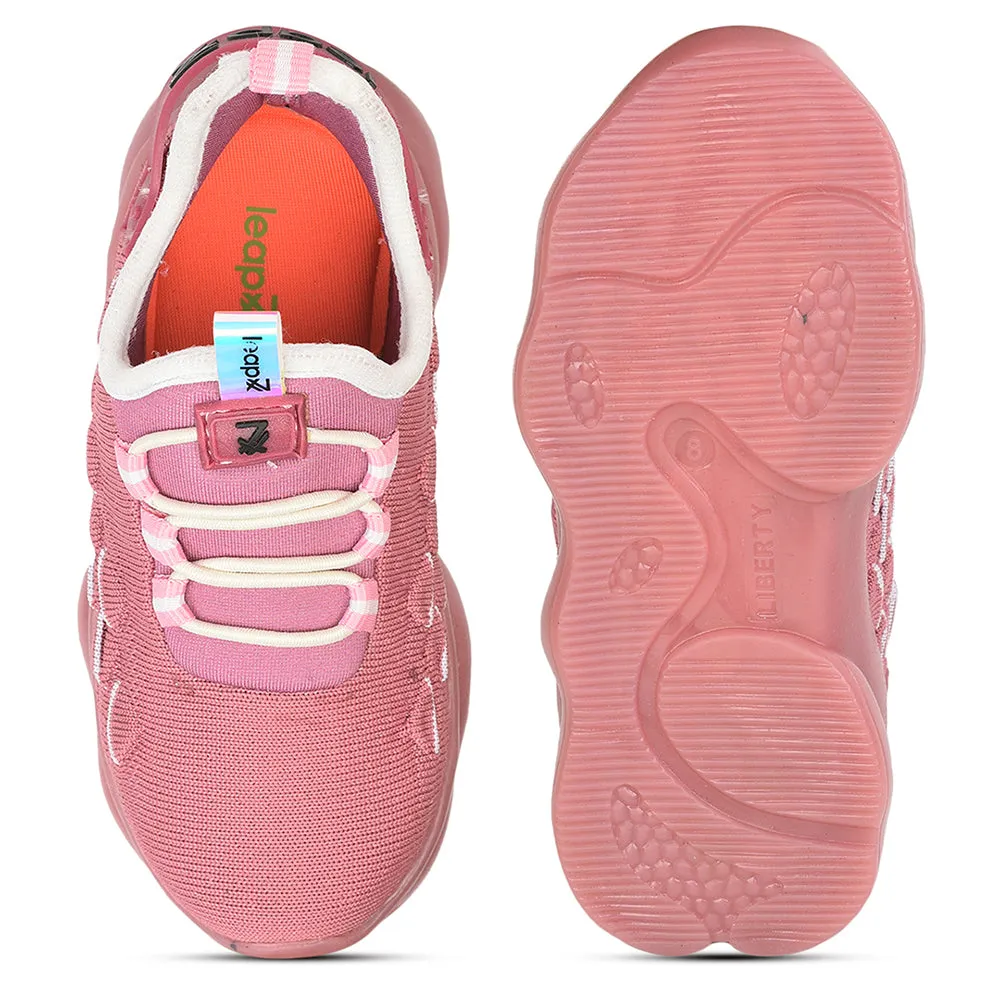 Leap7x Non Lacing Sports Shoes For Kids (Pink) ENRICK-2 By Liberty