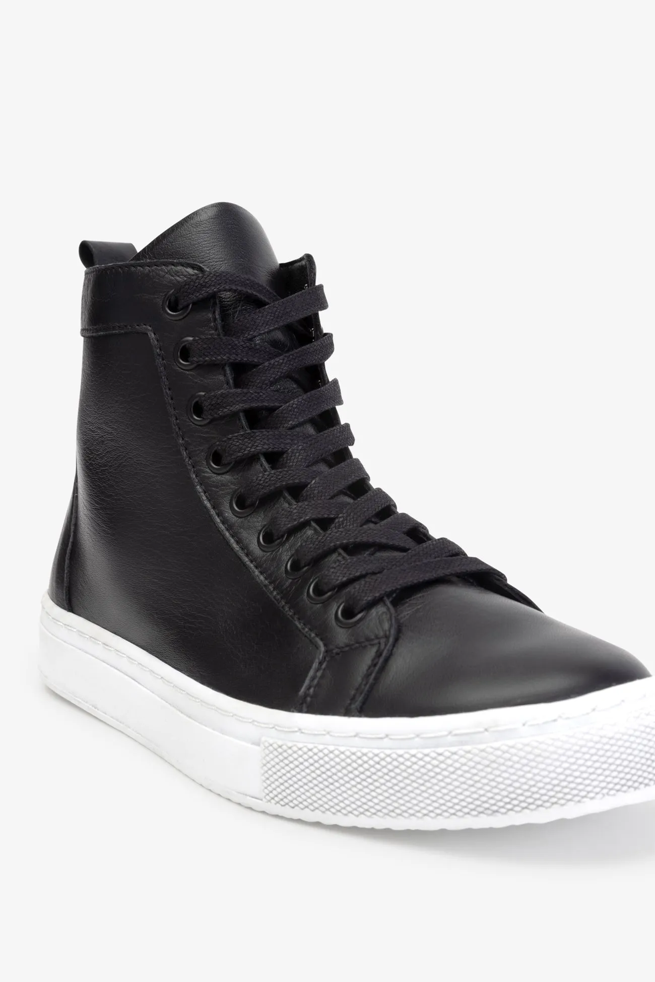 Lee Leather High-Top Sneakers