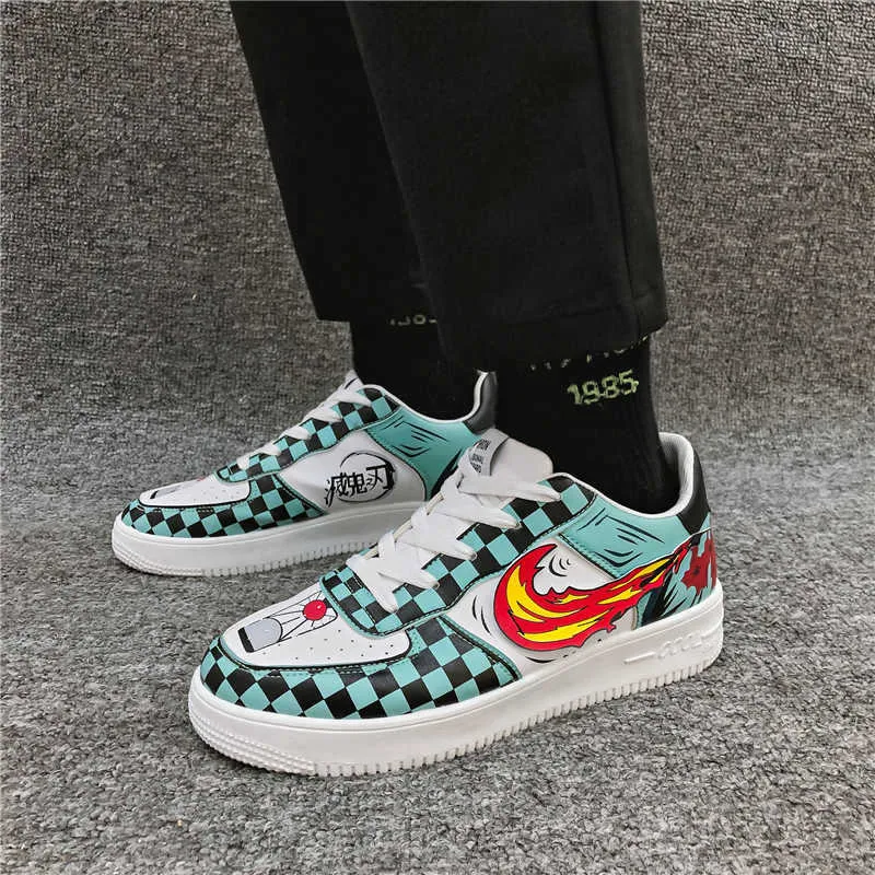 Lightning Graffiti Casual Street High Top Sneakers