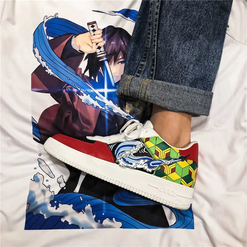 Lightning Graffiti Casual Street High Top Sneakers