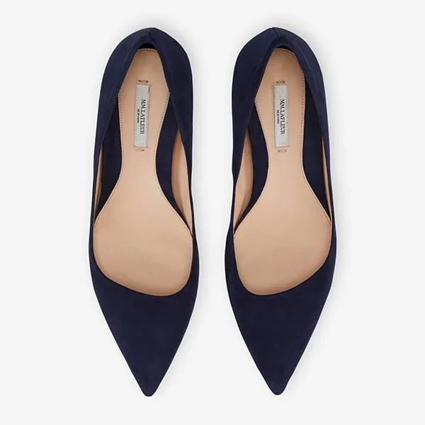 Lillian Pump - Suede :: Navy