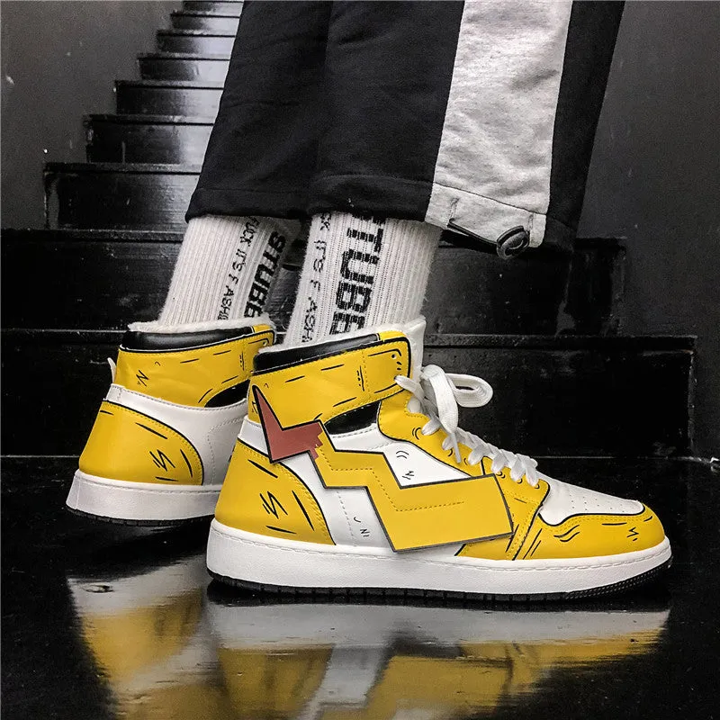 Limited Graffiti Lightning High Top Trendy Street Sneakers