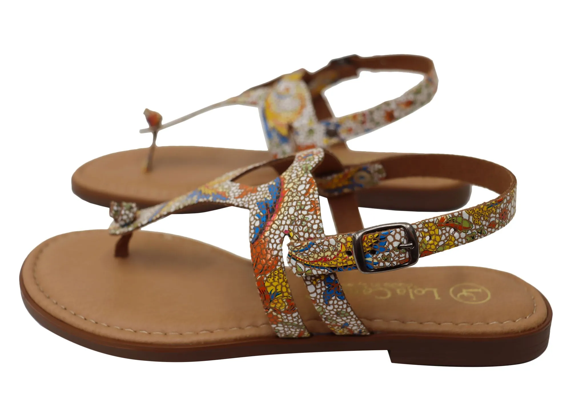 Lola Canales Cidney Womens Comfortable Leather Sandals Made In Spain