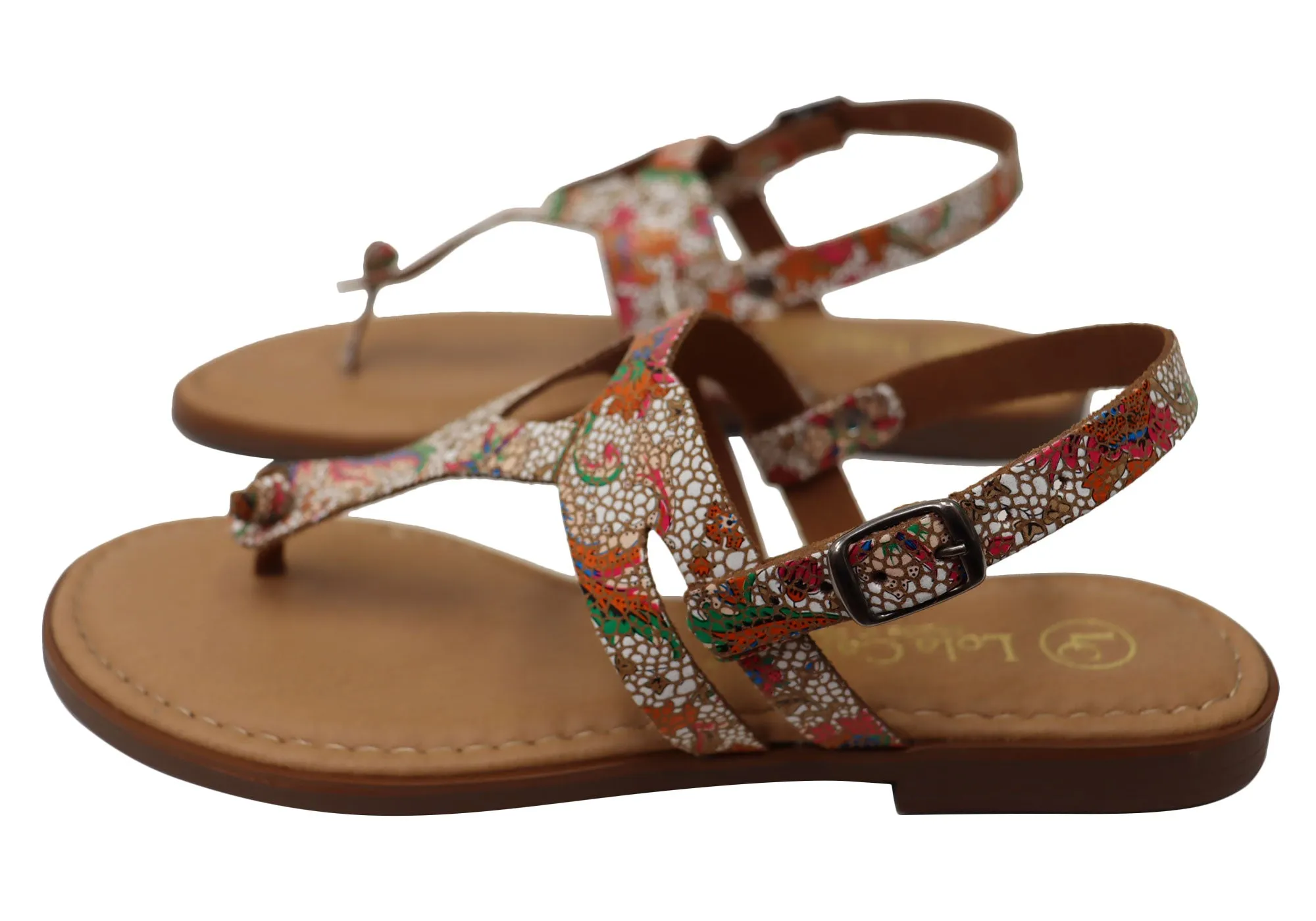 Lola Canales Cidney Womens Comfortable Leather Sandals Made In Spain