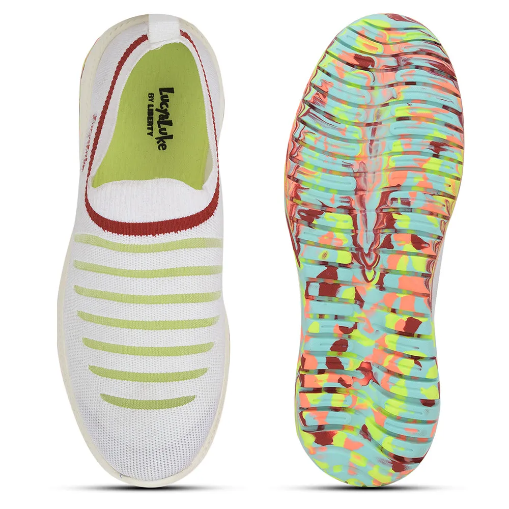 Lucy & Luke (White) Sports Lacing Shoes For Kids JAMIE152EL By Liberty