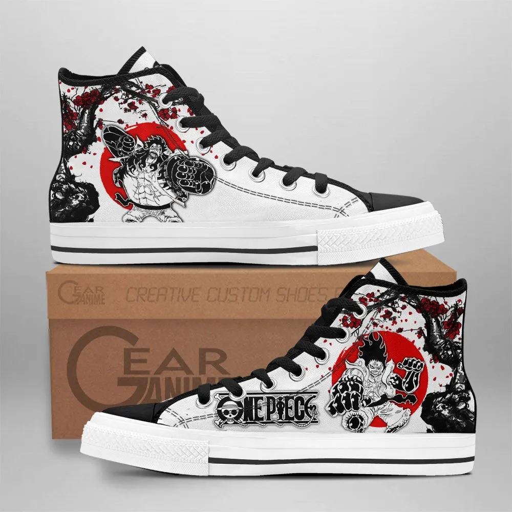 Luffy Gear 4 High Top Shoes Anime OP Sneakers Japan Style