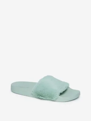 LUNA BLU Sage Faux-Fur Design Slides