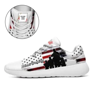 Luxury Gifts,Personalized Flag Sneakers, Custom Patriotic Shoes, Pride Running Shoes