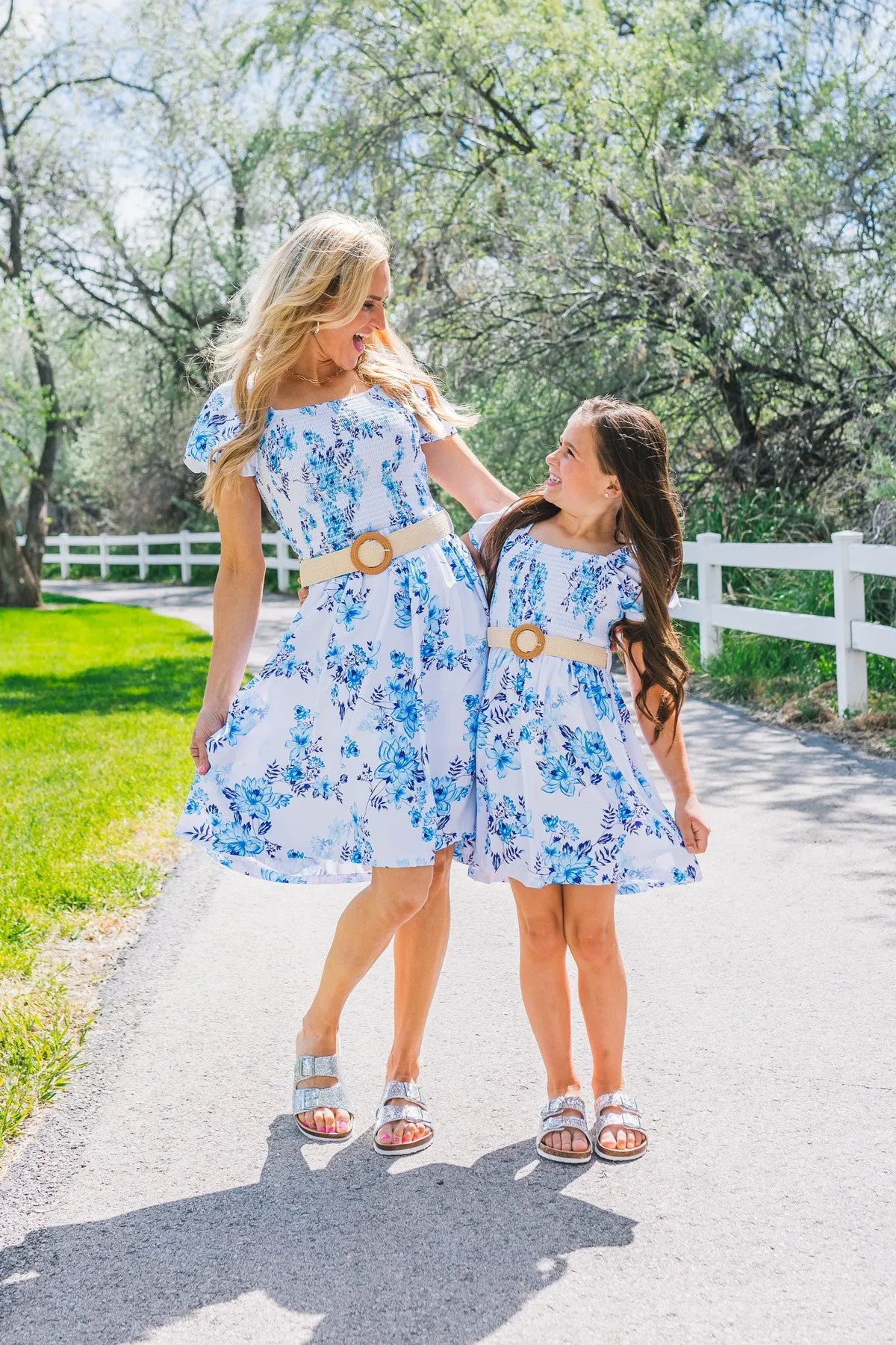 Mom & Me - Blue Floral Dress