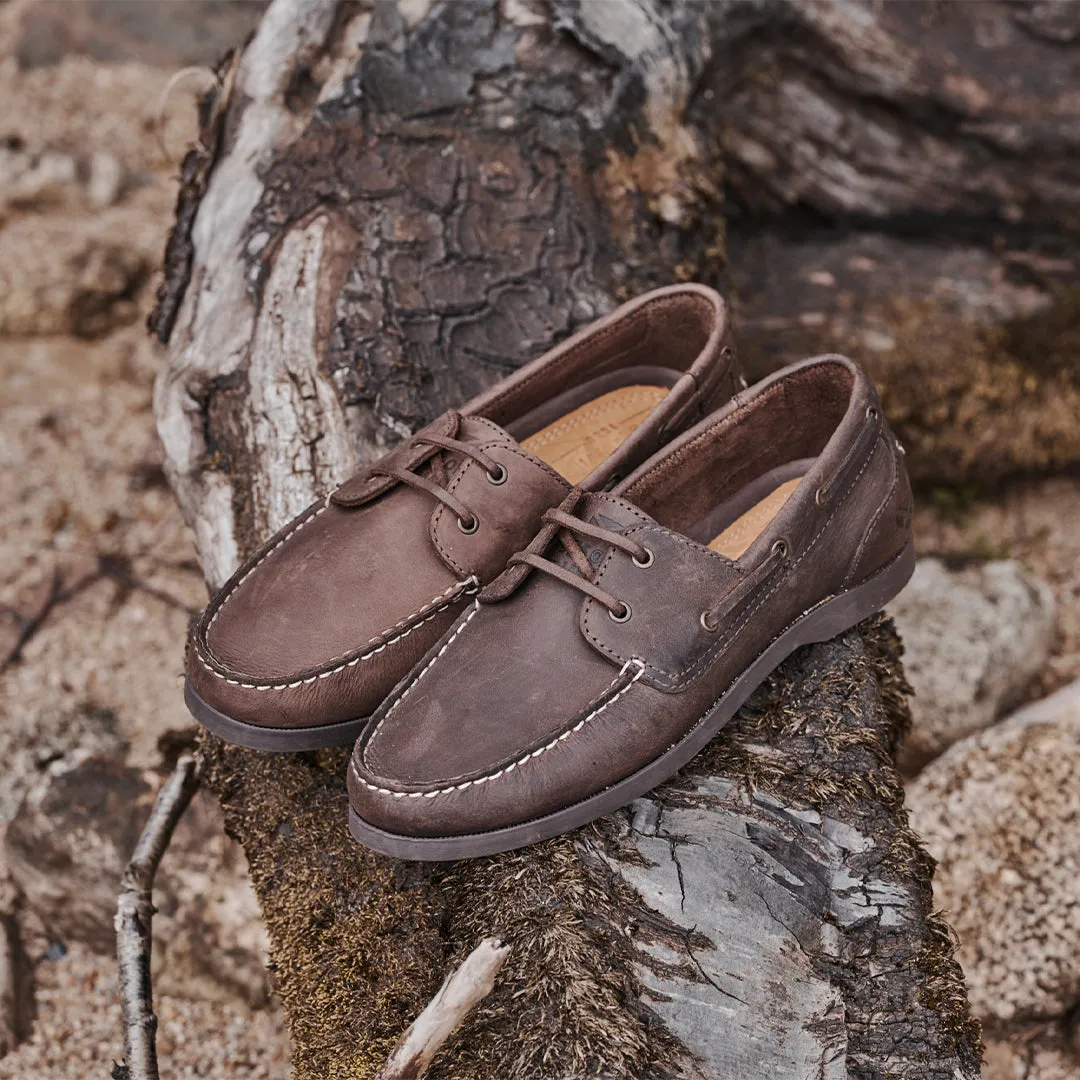 Mull Deck Shoe - Waxy Brown by Hoggs of Fife