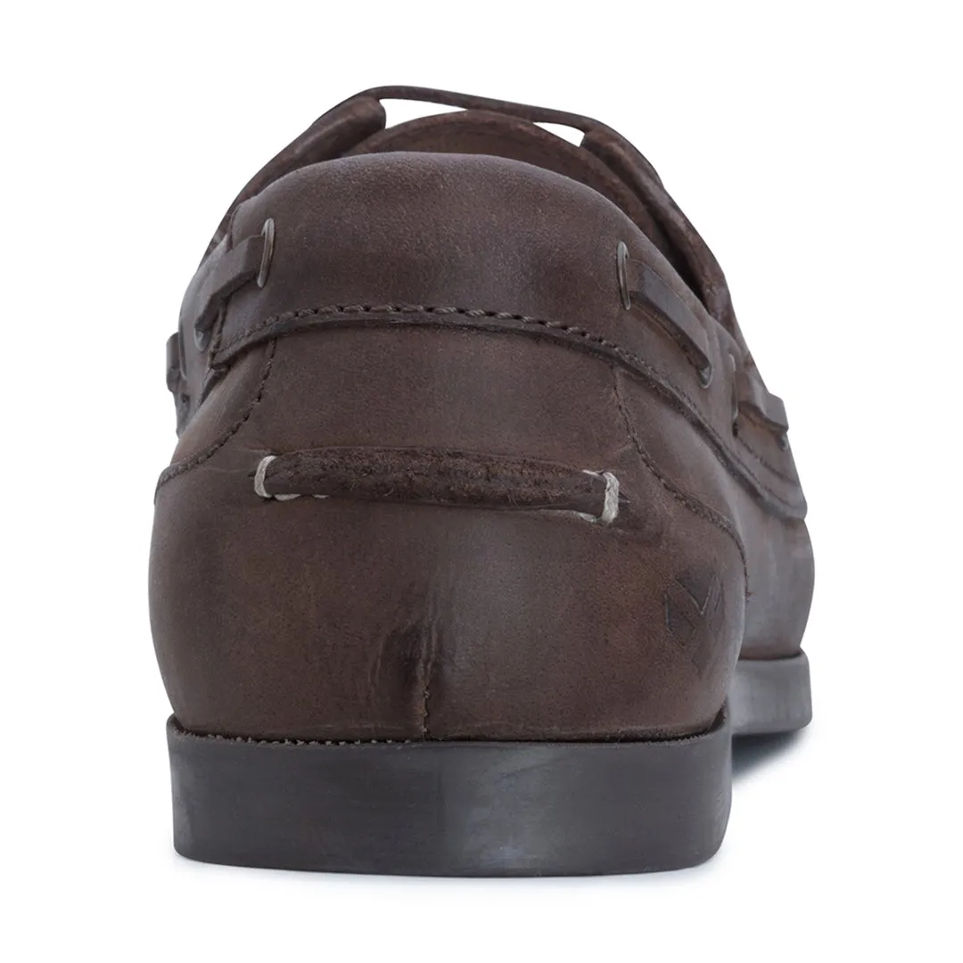 Mull Deck Shoe - Waxy Brown by Hoggs of Fife