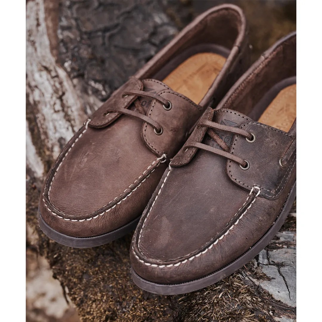 Mull Deck Shoe - Waxy Brown by Hoggs of Fife