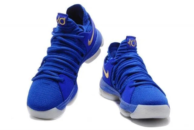 N Zoom KD 10 EP Royal Blue Gold Kevin Durant Men's Basketball Sneakers