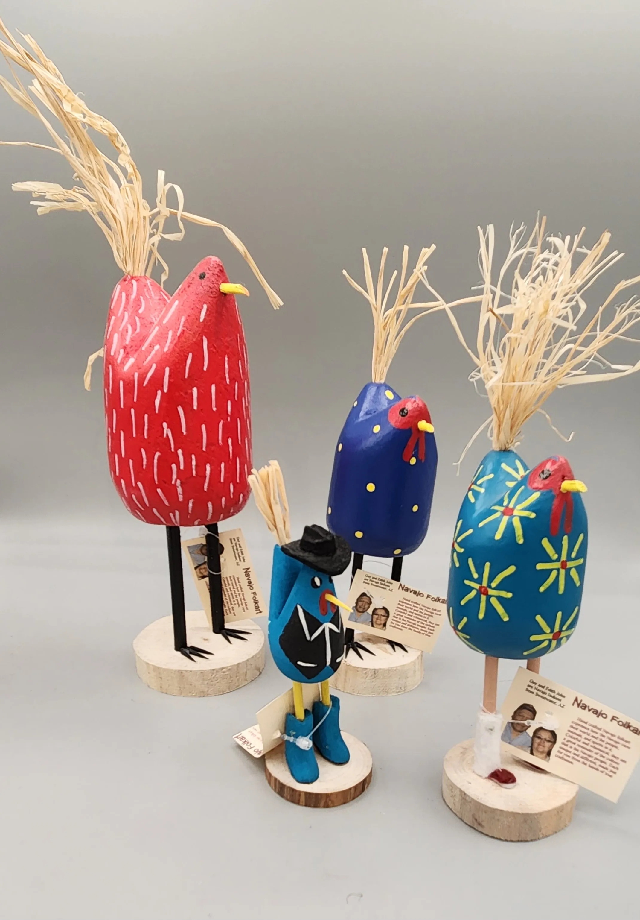 NAVAJO FOLKART CHICKENS