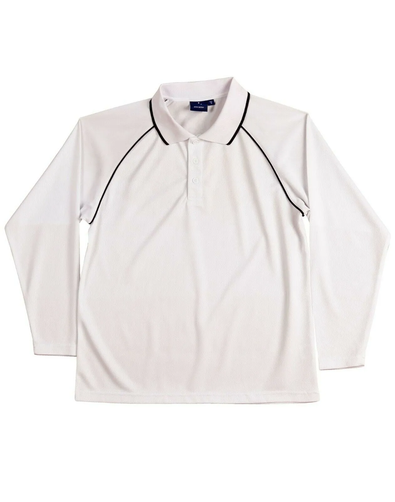 New Kids Boys Girls Champion Plus Polo White Navy School Sports Top Long Sleeve