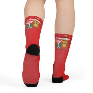 New Year Sublimation Crew Socks