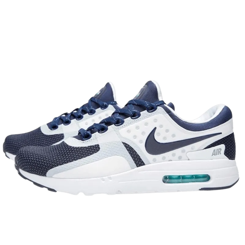 NIKE AIR MAX ZERO QS White & Mid Navy