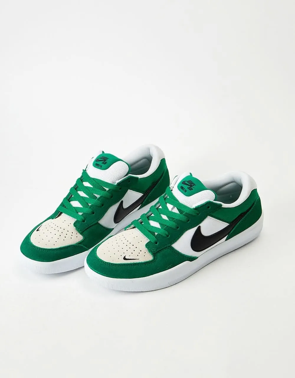 Nike SB Force 58 Skate Shoes - Pine Green/Black-White-White