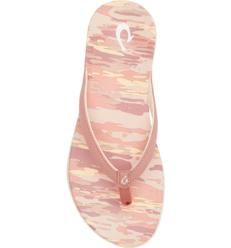 Olukai Ho'opio Hau Sandal-Rosette/Wai Camo