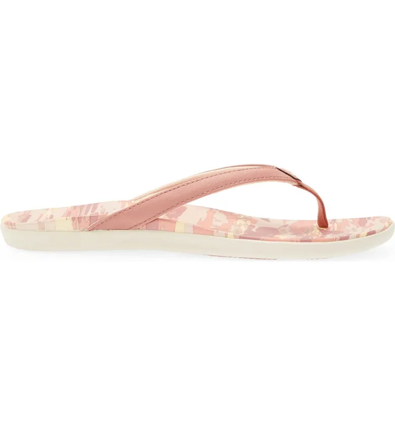 Olukai Ho'opio Hau Sandal-Rosette/Wai Camo