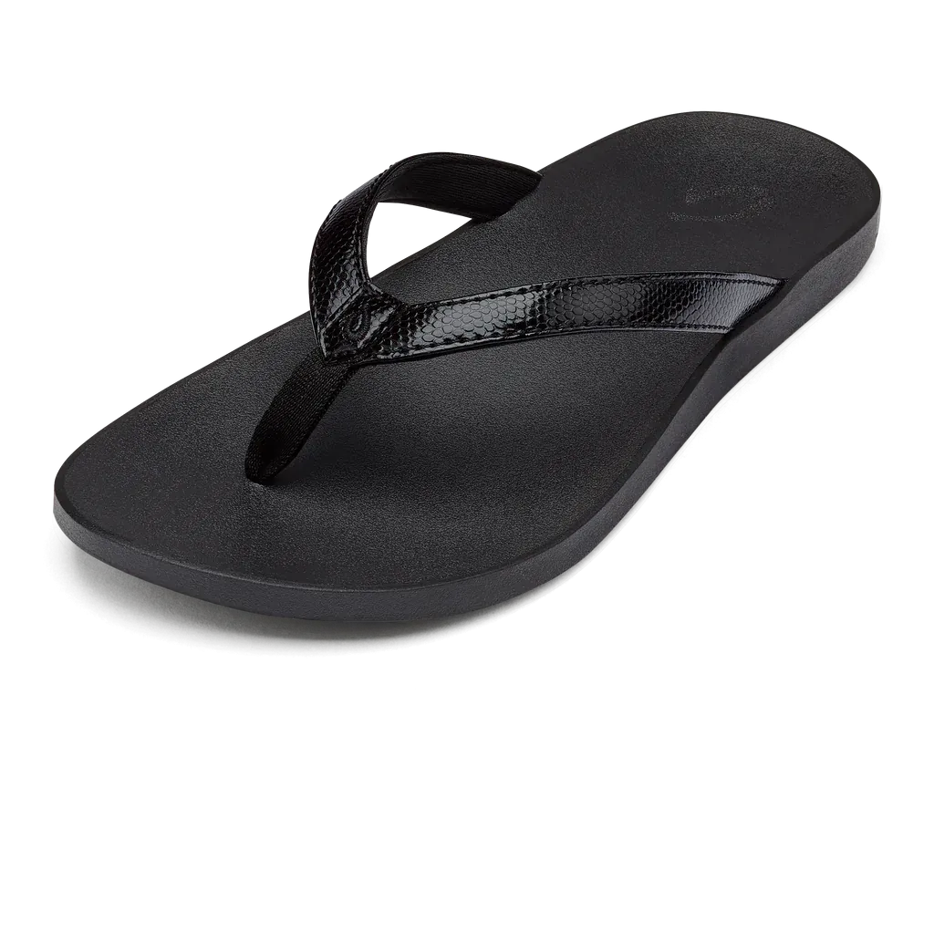 Olukai Puawe Sandal-Black/Black