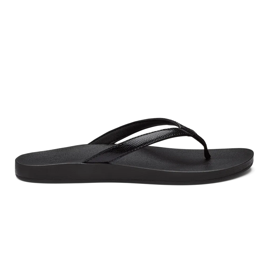 Olukai Puawe Sandal-Black/Black