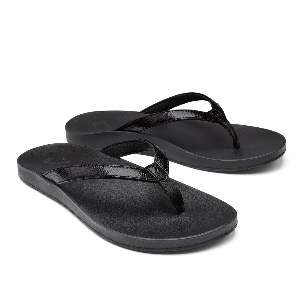 Olukai Puawe Sandal-Black/Black