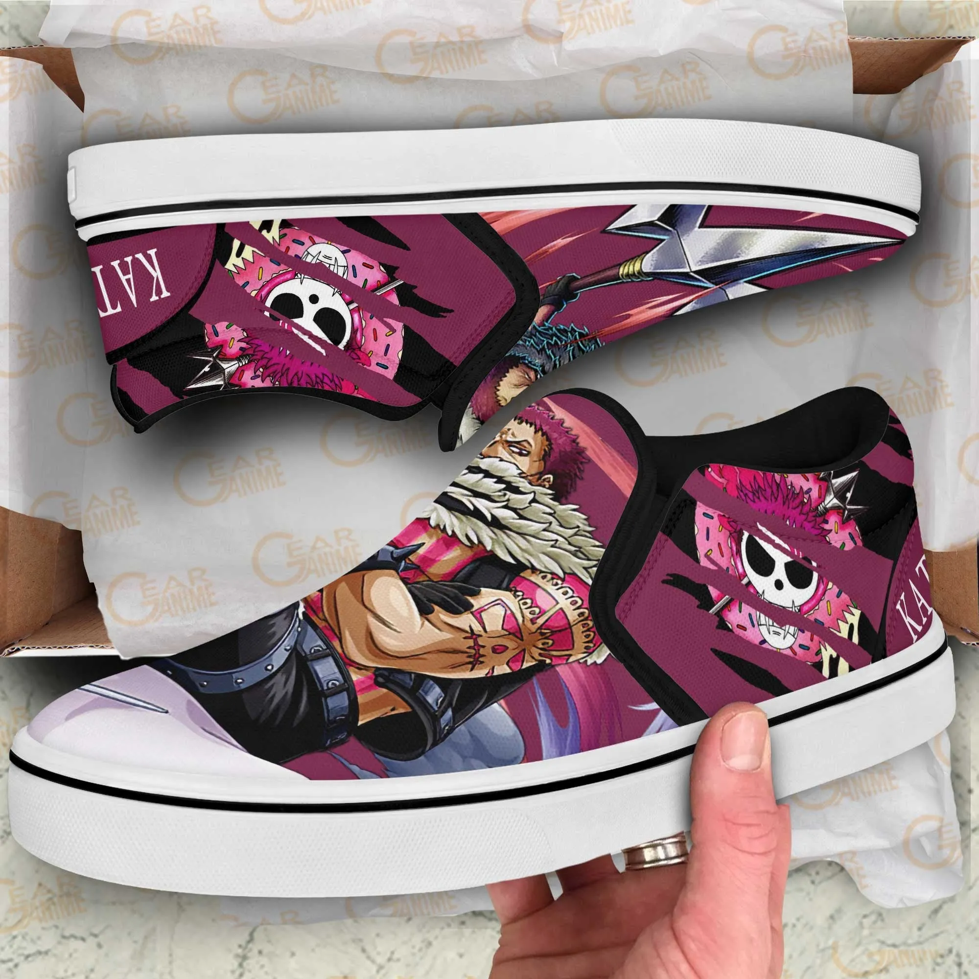 OP Katakuri Slip On Sneakers Custom Anime Shoes