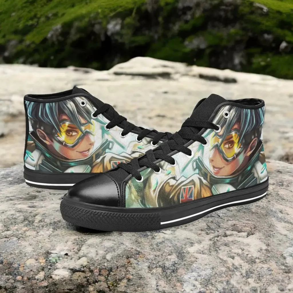 Overwatch Tracer Shoes High Top Sneakers for Kids and Adults