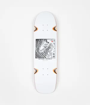 Polar Shin Sanbongi Freedom Wheel Well Surfshape Deck - White - 8.75"