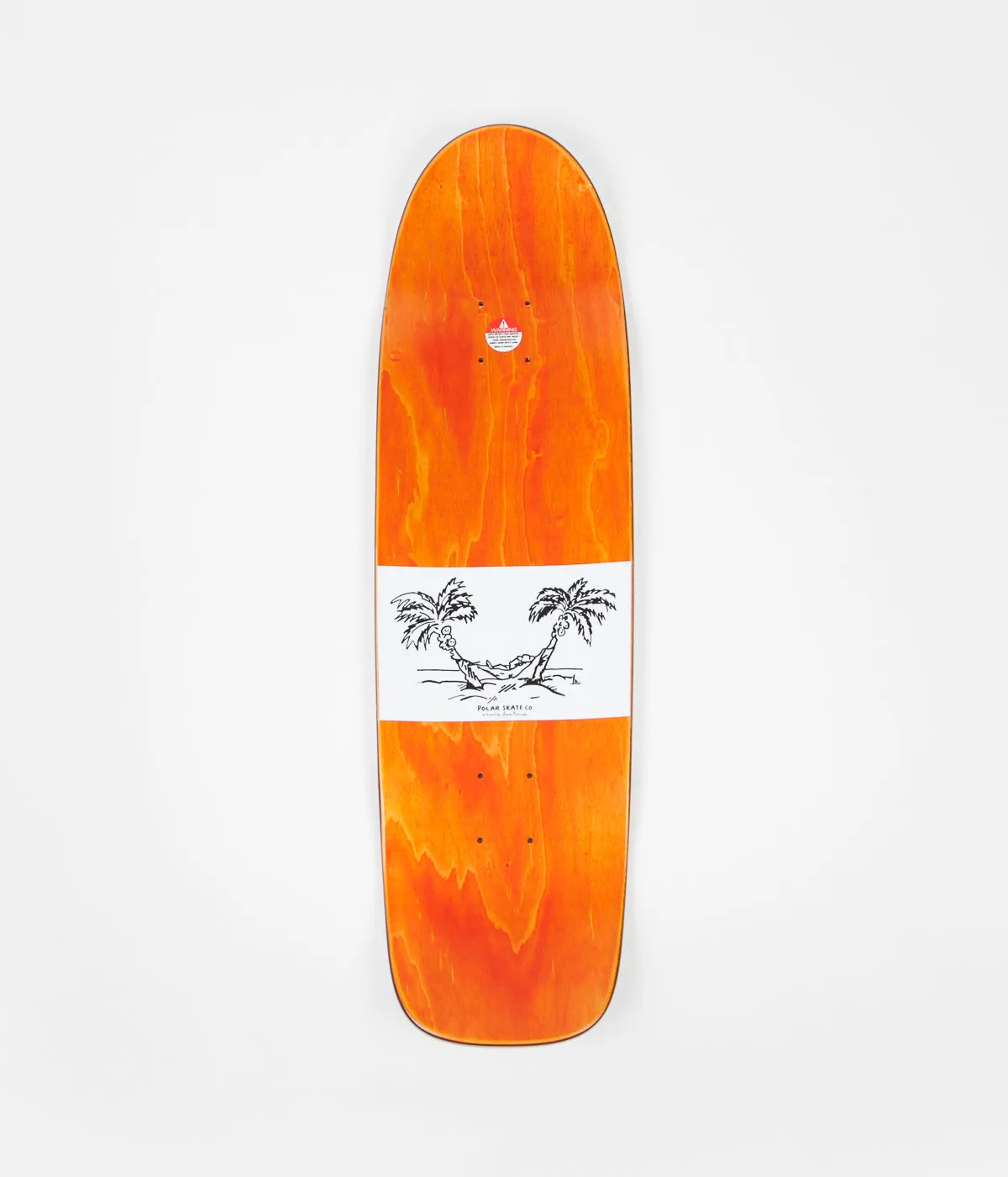 Polar Shin Sanbongi Freedom Wheel Well Surfshape Deck - White - 8.75"