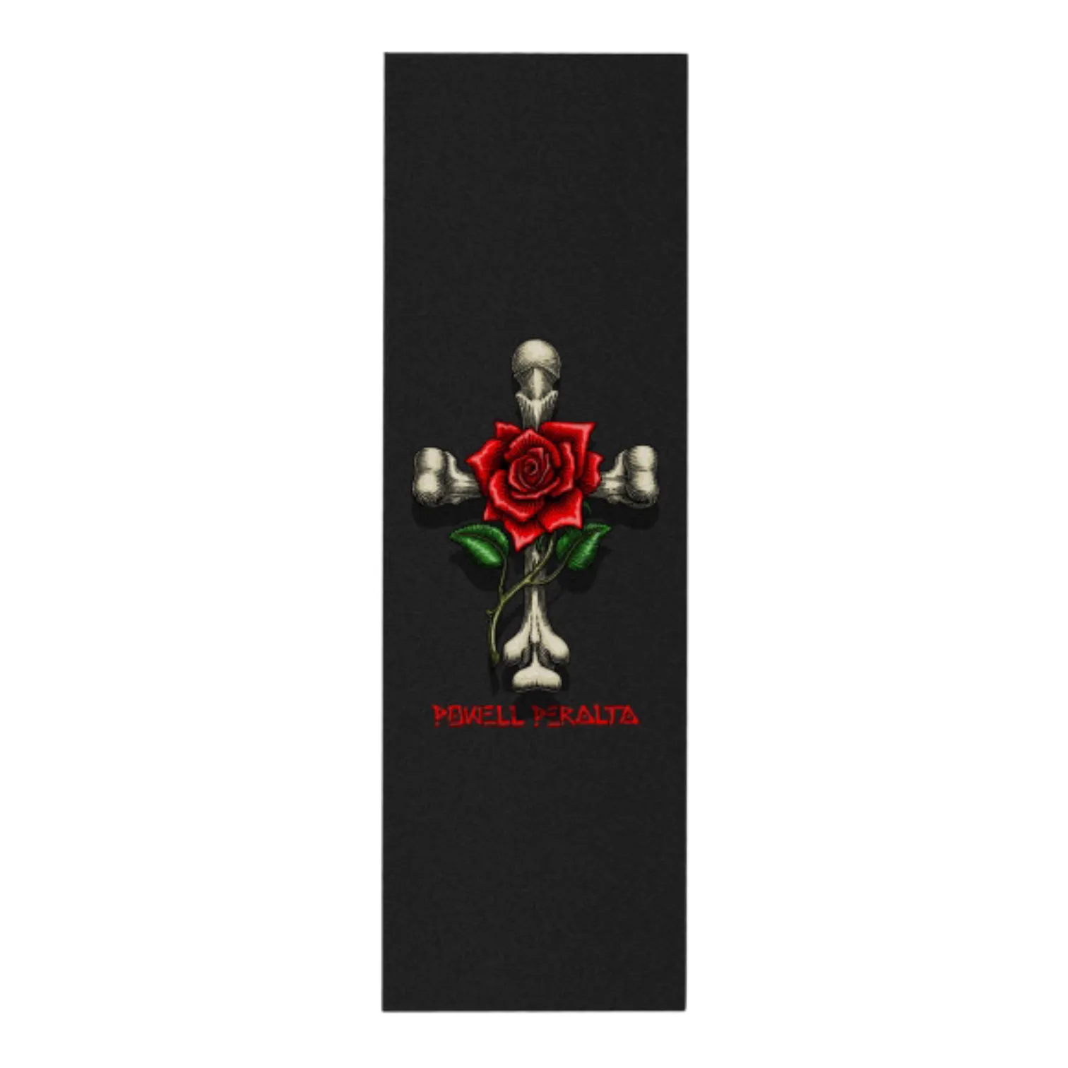 Powell Peralta Grip Tape Sheet 10.5 x 33 Rose Cross (Black)