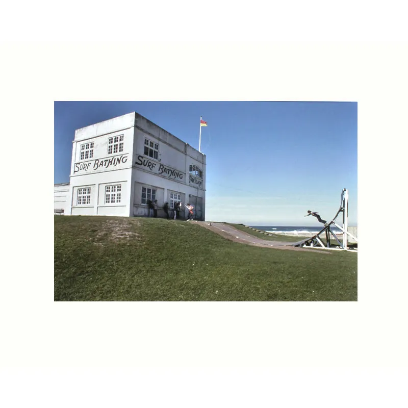 Print - St Clair, Dunedin. Skateboarding at the Surf Bathing Pavilion - Robin Morrison: Road Trip