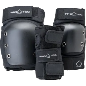 Pro-Tec JR. Street Gear 3 Pack Open Back Pad Set - Black