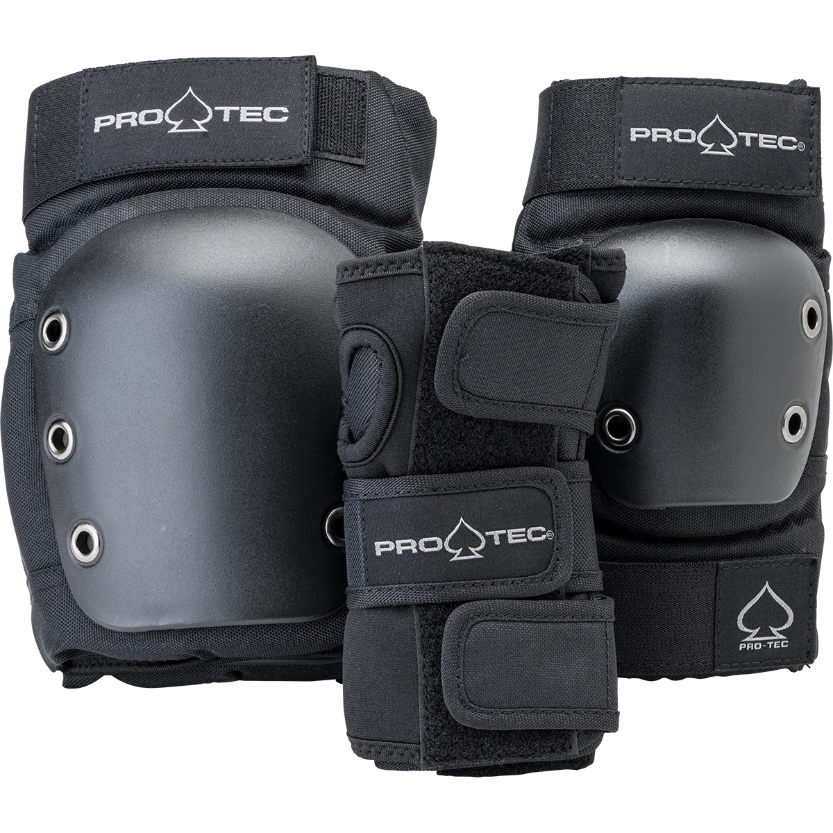 Pro-Tec JR. Street Gear 3 Pack Open Back Pad Set - Black