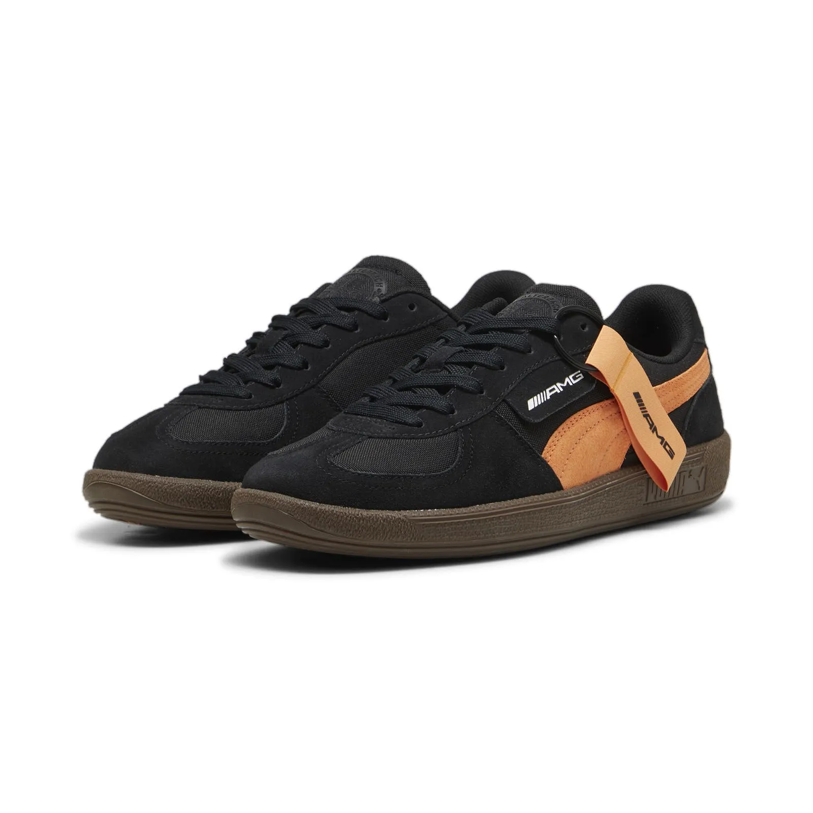 PUMA Men's Amg Palermo Og Sneaker, Black/Bright Melon