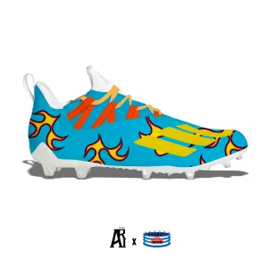 "Blue Flames" Adidas Adizero 11.0 Football Cleats