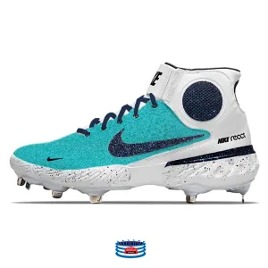 "Seattle Glitter" Nike Alpha Huarache Elite 3 Mid Cleats