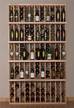 Retail 3 750ml Bottles with 4 Presentation Rows  - Premium Wooden Wine Racks