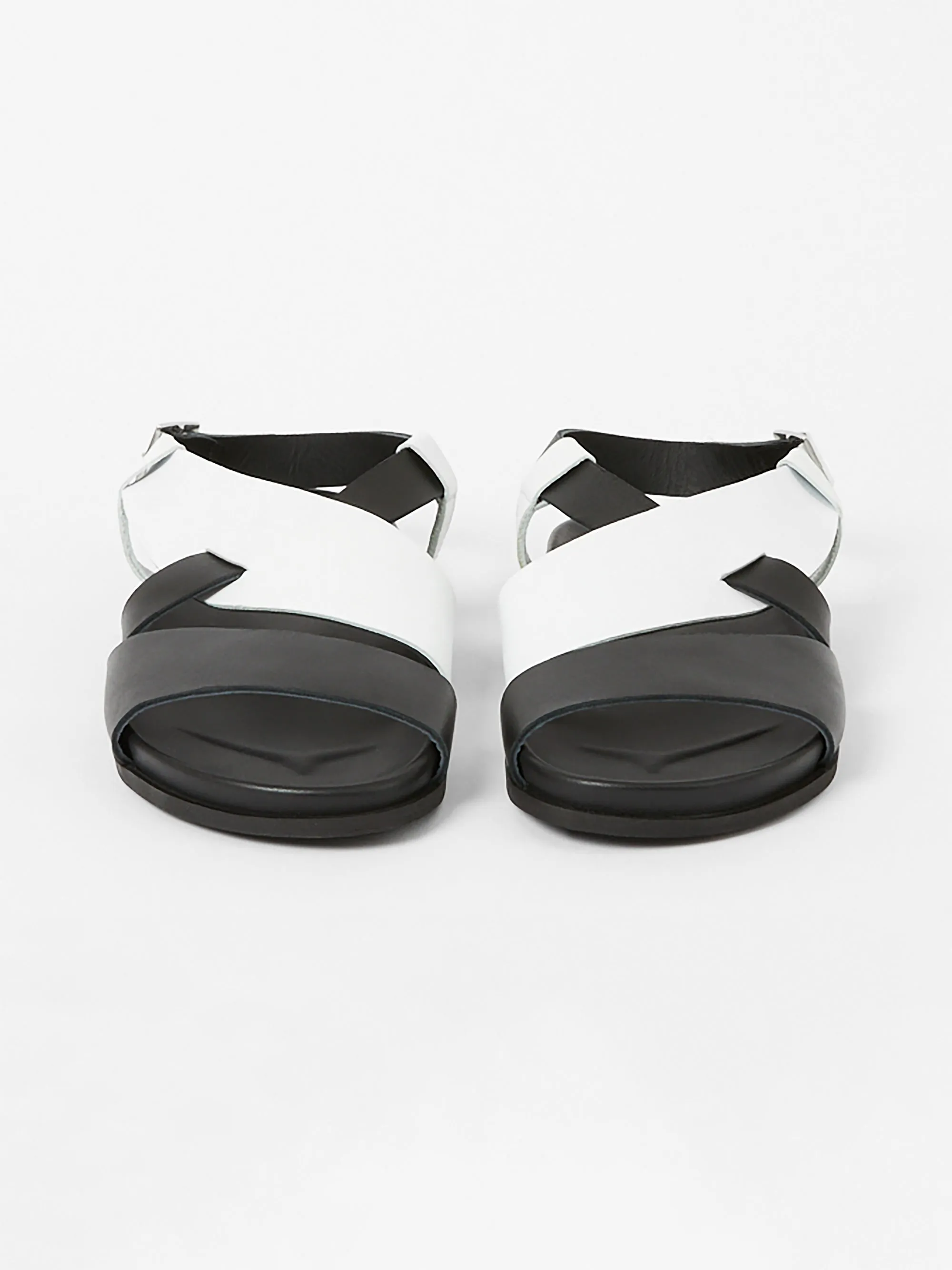 S W x Branca Asymmetric Footbed Sandals