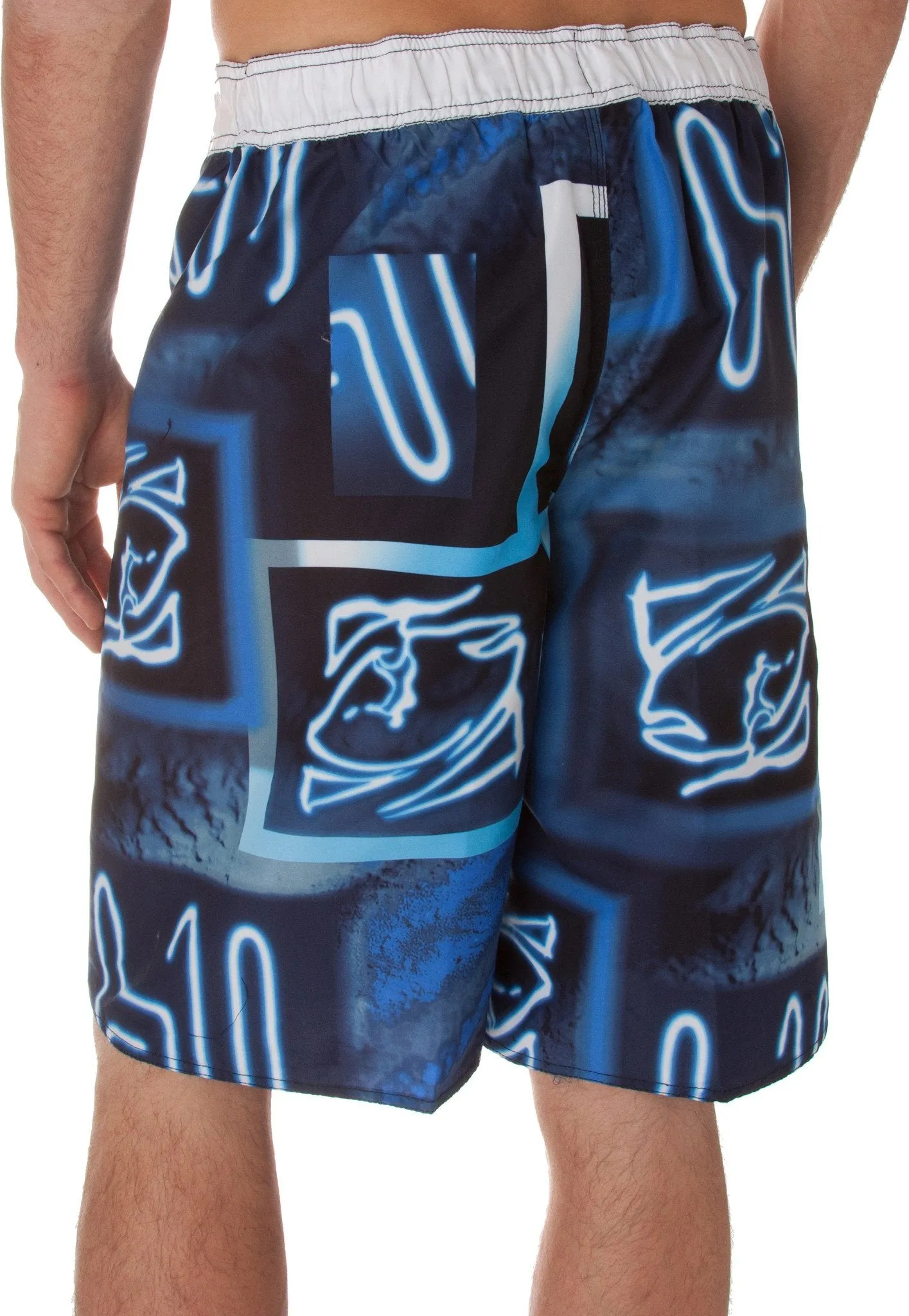 Sakkas Mens Neon Light Design Surf Board Short / Swim Trunks