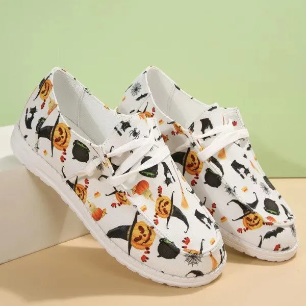 sealbeer - White Casual Patchwork Printing Round Comfortable Out Door Shoes