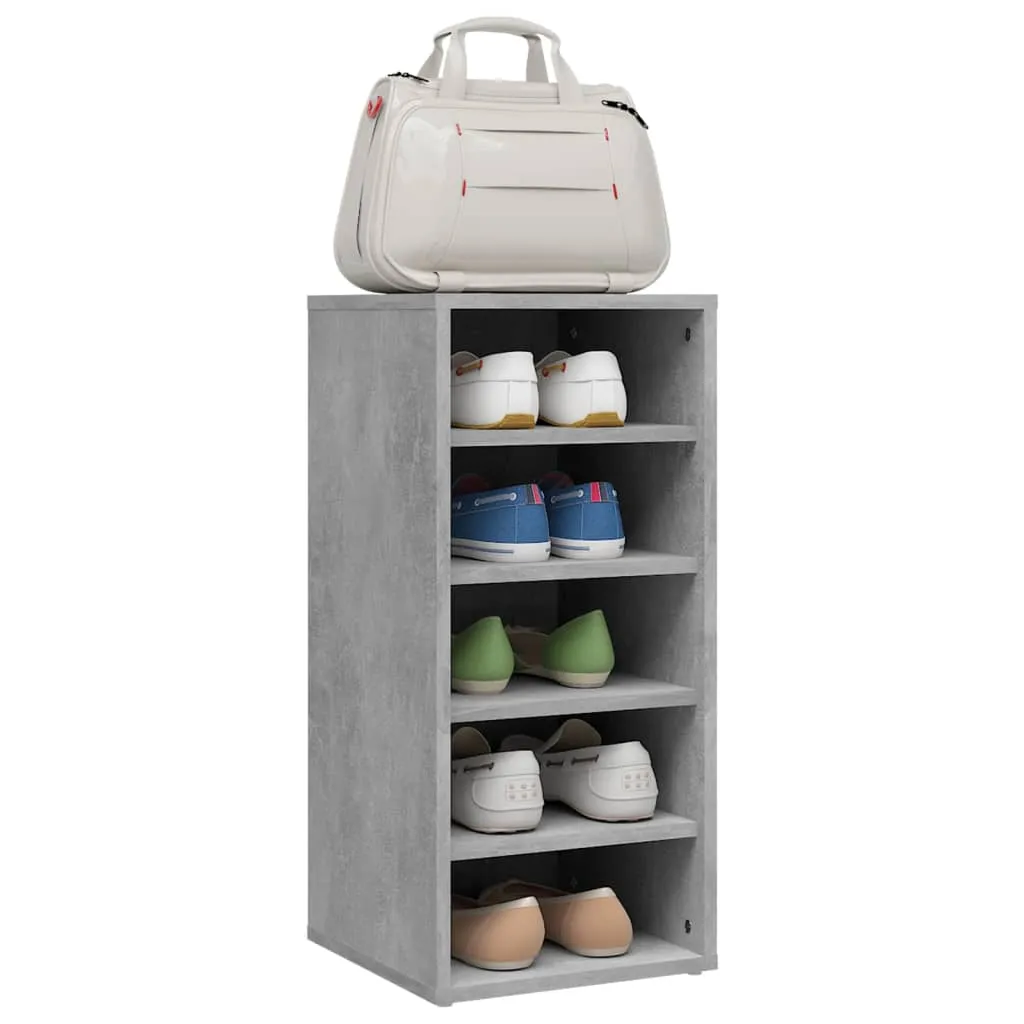 Shoe Cabinet Concrete Grey 31.5x35x70 cm Engineered Wood