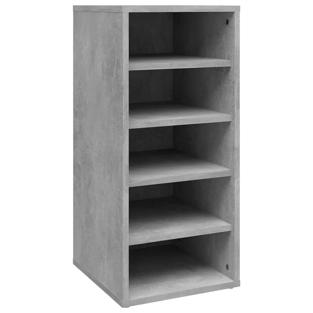 Shoe Cabinet Concrete Grey 31.5x35x70 cm Engineered Wood